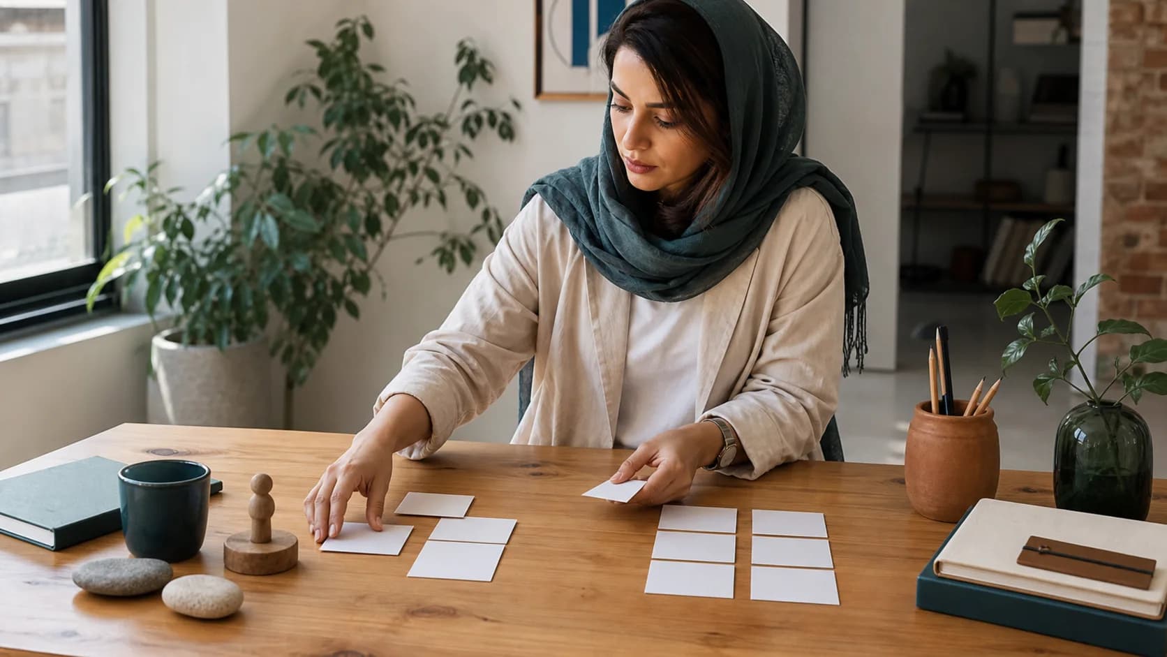 زنی در حال سنجیدن دو مسیر متفاوت برای رشد و دریافت راهنمایی